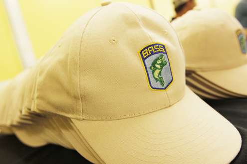 <p>Anglers also received B.A.S.S. hats -- all the right swag for the event!</p>
