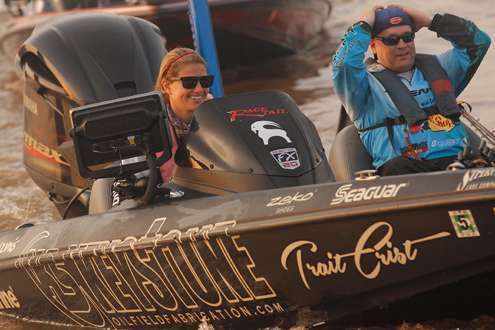<p>Trait Crist hopes to be the first woman to win a Bassmaster Open tournament.</p>
