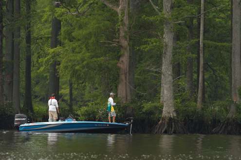 <p>Local angler Steve Colgin tries the cypress trees as well.</p>
