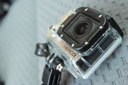 <p>He shoots some lifestyle video with a GoPro Hero 3. </p>
