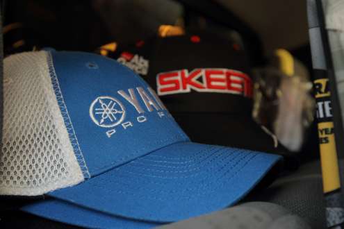 <p>Skeeter and Yamaha hats in his back seat. Extras are necessary. </p>
