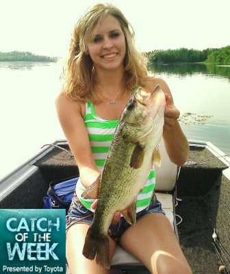<p>Nicole Anderson of Wisconsin is one of the winners of the Catch of the Week presented by Toyota contest! For her entry, she won a Shimano reel and some Toyota gear. What follows are photos of contest winners and some of the best other entries from July. You can enter your photo, too, by clicking <a href=