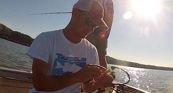 <p>Lee re-rigs as well. Most of the fish on Pickwick this week were caught using some variation of a single swimbait.</p>
