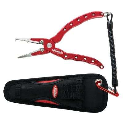 <p>Never again be without pliers or a cutter with these handy anodized pliers from Berkley. With the supplied tether and holster, they're never far from hand.</p> 