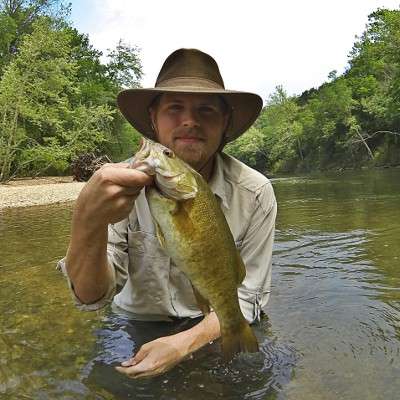 <p>"This one along with more than 100 others caught on the Kings River in Arkansas this May," said Aaron Copeland. "Nothing beats smallmouth fishing on an Ozark stream."</p>
