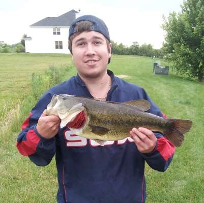 <p>Andrew Vargo caught this 6-pound, 3-ounce largemouth bass out of a local subdivision pond in the Joliet, Ill., area. "I used a 6-inch green peppered worm, Texas rigged," said Vargo.</p>

