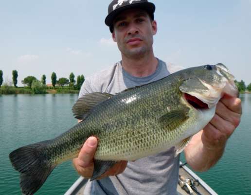 <p>"I'm military, stationed at Aviano AB Italy," said Bryan Peel. "I have been hammering bass here for three years. Italy only has northern strain largemouth. While this bass isn't a giant, 5 pounds is still very big for Italy!"</p>

