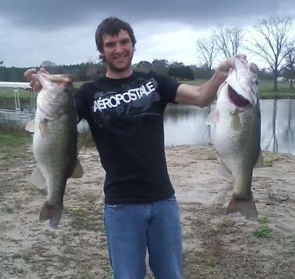 <p>Davis Summerlin caught this 9-0 and 10-8 on March 1 in a small farm pond in Pearson, Ga.</p>
