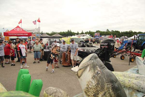 <p>The Toyota Fishing casting inflatable was at the track to give race fans a shot honing their fishing skills.</p>
