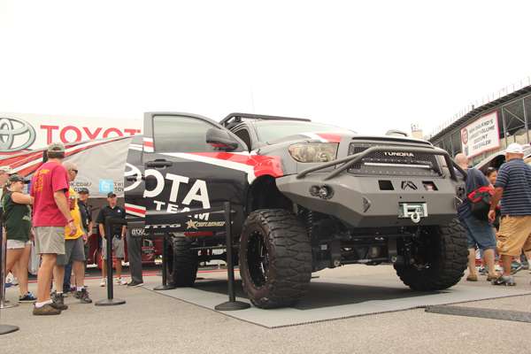<p>Toyotaâs Ultimate Fishing Tundra custom built by Elite Series pro Britt Myers, received a lot of attention from racing fans too.</p>

