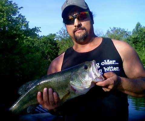<p>James Kilgore caught this bass at Fellows Lake in Springfield, Mo. He estimates it was at least 6 pounds, 8 ounces.</p>
