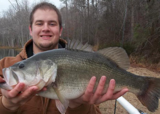 <p>James Zimmerman caught this 10-4 in a far pond in Zebulon, N.C., last December using a KVD 1.5 Squarebill (sexy sunfish).</p>
