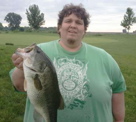 <p>"This monster was caught in Dekalb, Ill., at a small little pond," said Jason Huddleston. "The fish weighed 5 1/2 pounds but looks much bigger.  I caught her on a wacky rigged Senko (watermelon/red flake)."</p>
