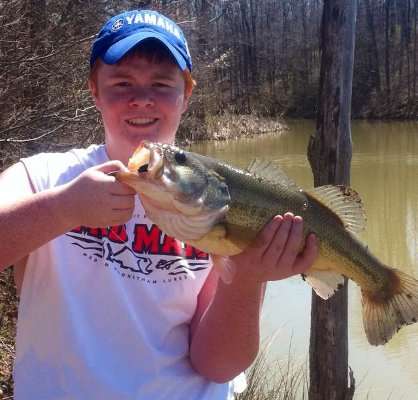 <p>Jeremy McLaughlin caught this bass out of a small pond this past spring.</p>
