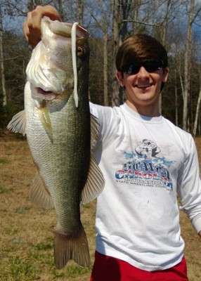 <p>"This is an 8.14-pound pig I caught on a Texas rigged Trick Worm," said Luke White.</p>
