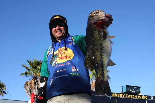 <p><strong>5. What's the biggest bass you've ever caught?</strong></p>
<p>I caught a 10-9 in a Bassmaster Southern Open on Lake Toho in 2011. Charlie Hartley had a 10-10 that day, so I didn't get big fish. My bag for the day weighed 29-11. It was my best to that point, but only fifth biggest that day. Since then I had a 30-15 at Lake Falcon.</p>
