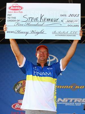 <p>Steve Kennedy took home the $500 Heavy Weight bonus from Berkley.</p>
