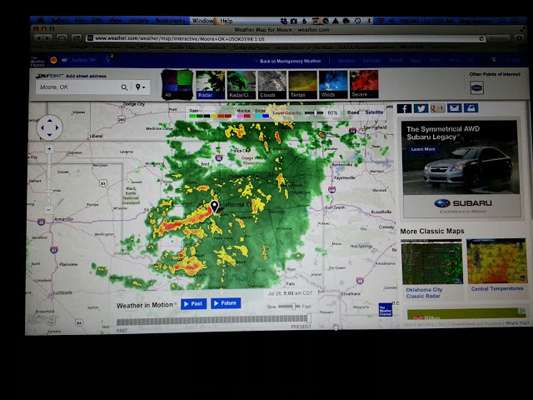 <p>...and this is what we run into the day before the event...2-<wbr>4 inches of rain...</wbr></p>
