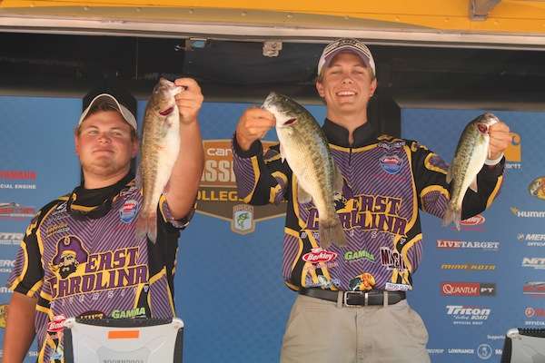 <p>Ronnie Moore and TJ Chafatelli of East Carolina had 3 fish for 6-8 to sit at 44th.</p>
