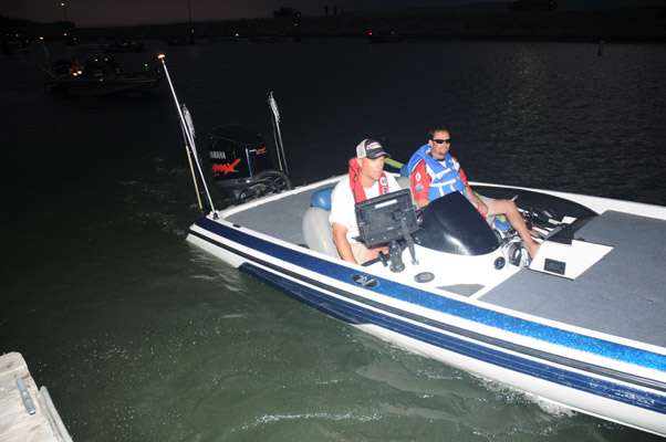Scott Lakey and Danny Ryan head out in Boat No. 3.