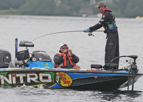 <p>Ott DeFoe started off Day Two with a bang. He was drifting a part of the St. Lawrence River and stayed hooked up consistently.</p>
