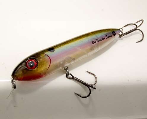 <p>The One Knocker Heddon Spook has just the right pitch, Elam claims. âIt sounds like a shad getting busted,â he says.</p> 