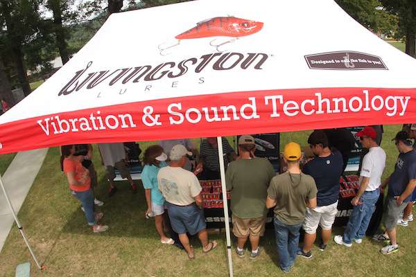 <p>Livingston Lures had the crowd intrigued prior to weigh-in.</p>
