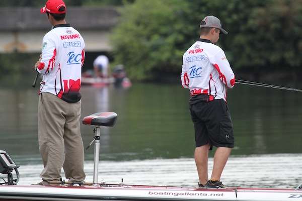 <p>Navarro and Patino working slow with one 3-pounder in the boat.  </p>
