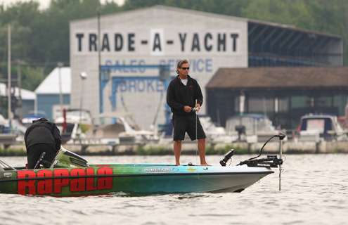 <p>Bernie Shultz was one of several Elite Series pros fishing on Oneida. </p>
