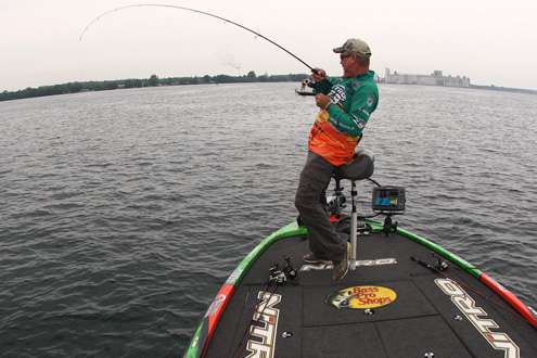 <p>Dennis Tietje started the day in 3rd place with 21 pounds, 9 ounces. The following gallery documents his Day Two on the St. Lawrence River.</p>
