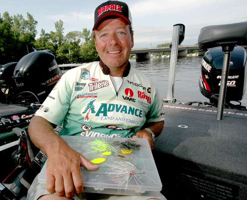 <p>Davy Hite is known for fishing power baits, including those with blades. His favorites are two Terminator spinnerbaits and a Clear Choice Shakinâ Shad chattering jig.</p> 