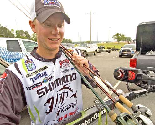 <p>Jonathon VanDam (JVD) is ready to do battle with his favorite topwaters, Strike King's KVD Sexy Dawg and KVD Sexy Frog, and the Yellow Magic Popper.</p> 