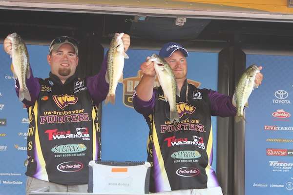 <p>Nick Carter and Leo Dedering of UW Stevens Point had 5 fish for 8-3 on Day One to sit in 36th place.</p>
