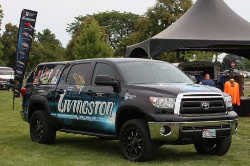 <p>The Livingston Lures Toyota rig in front and center!</p>
