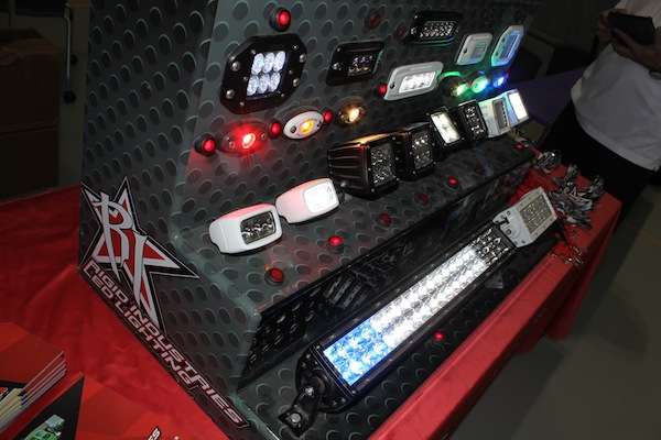 <p>Rigid Industries LED Lighting had a handful of their lighting accessories there for the anglers to check out.</p>
