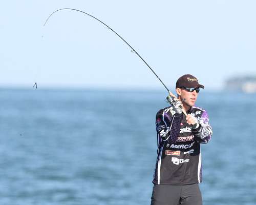 Aaron Martens has been hauling in big bags this week on Lake St. Clair/Detroit River, putting him in the driver's seat for 2013 Toyota Bassmaster Angler of the Year.