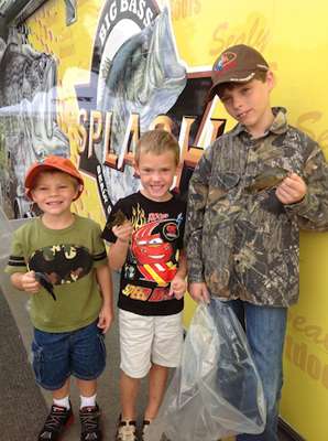 Alex, Joe, and Shane show off their perch; they won 1st, 2nd and 3rd in the Perch Division on Saturday.