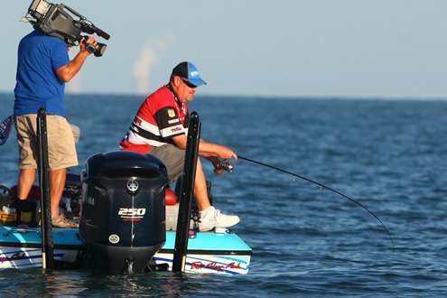 Mark Davis began Day Three leading on Lake St. Clair with 42 pounds, 11 ounces. 