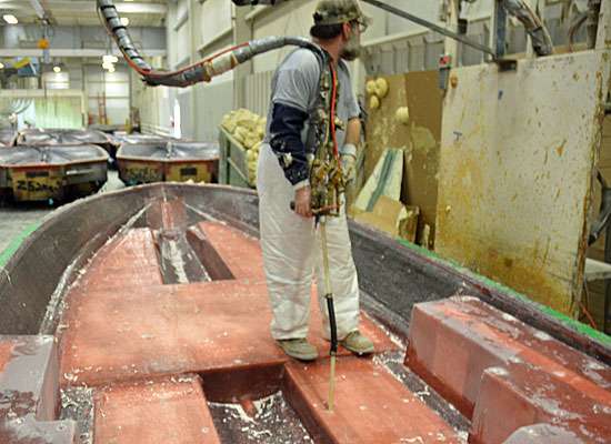 <p>Foam is added to the cavity to improve flotation and solidify the hull.</p> 