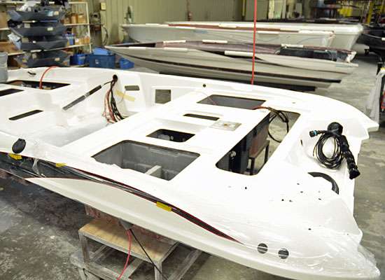 <p>Here, the top cap is almost ready to be applied to the hull.</p> 