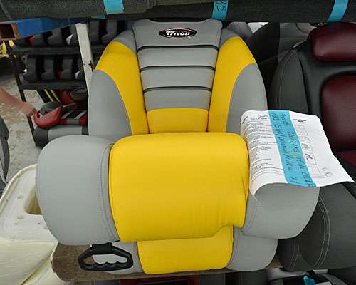 <p>Like many manufacturers, Triton allows owners to pick many color options on their boat. Hereâs a custom yellow-and-grey scheme.</p> 
