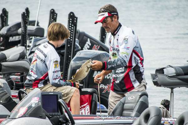 Browning heads for the day one weigh in.
