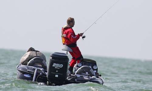 <p>Timmy Horton fishes with his Power Poles down and Drift Paddles attached.</p>

