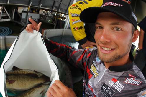 <p>Brandon Palaniuk was one of the first anglers to come back in.</p>
