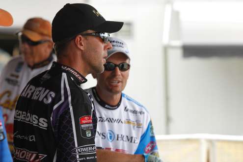 Aaron Martens and Randy Howell talks about a day's fishing.