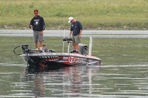 <p>Mike Iaconelli was having a tough morning when we passed him.</p>
