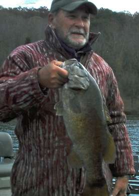 <p><strong>Butch Hamro</strong></p>
<p>7 pounds, 3 ounces</p>
<p>Bluestone Lake, W.V.</p>
<p>rubber legged jig</p>
