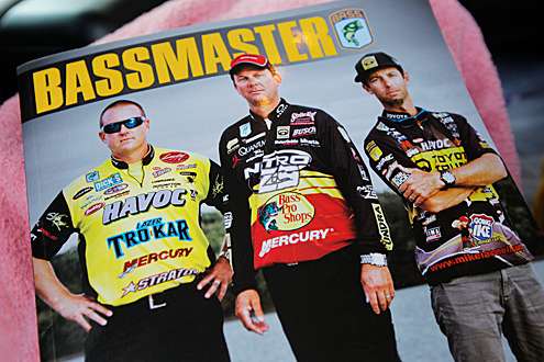 <p>We also found a copy of the 2013 <em>Bassmaster</em> Media Guide in his truck.</p>

