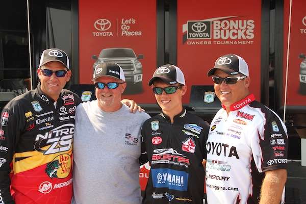 The winners got to hang out with Toyota Fishing Team Elite anglers Kevin VanDatm and Terry âBig Showâ Scroggins. 