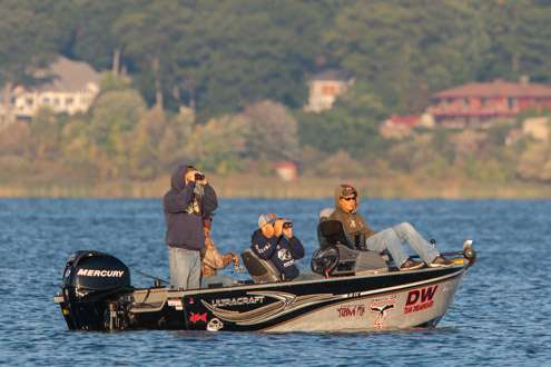 Bassmaster fans are on the water.